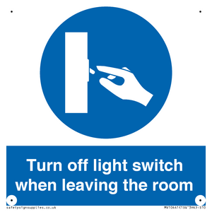 Turn off light switch when leaving the room